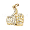 Brass Micro Pave Cubic Zirconia Pendants KK-S526-14G-2