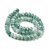Faceted Electroplated Glass Beads Strands X-GLAA-C023-02-B08-3