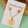 Stainless Steel Pendant Necklace & Stud Earring FS-WGABA87-03-1