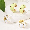 Brass Stripe C-Shaped Cuff Earrings EJEW-D321-04G-3
