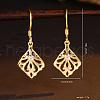 925 Sterling Silver Clear Cubic Zirconia Leaf Dangle Earrings HL7043-1-4
