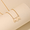 Fashionable Iron Hollow Out Book Pendant Necklaces for Women FS-WG9E5D2-01-2