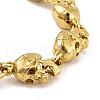 Halloween PVD Vacuum Plating 304 Stainless Steel Skull Link Chain Bracelets for Women Men BJEW-L461-03G-01-2