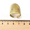 304 Stainless Steel Adjustable Cuff Rings for Women RJEW-B123-01G-03-5