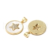 Brass Micro Pave Cubic Zirconia Pendants KK-U070-12B-G-2