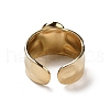 Ion Plating(IP) 304 Stainless Steel Wide Band Open Cuff Rings RJEW-F167-02G-09-4
