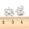 Brass Micro Pave Cubic Zirconia Pendants KK-E090-17P-3