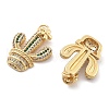 Rack Plating Brass Micro Pave Cubic Zirconia Pendants KK-H449-69G-RS-2