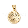 Brass Micro Pave Cubic Zirconia Charms Real 18K Gold Plated KK-G415-39G-03-2