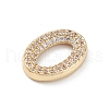 Rack Plating Brass Micro Pave Clear Cubic Zirconia Linking Rings KK-L155-58G-3