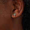 Exquisite Cross Brass Cubic Zirconia Stud Earrings GX6224-2