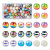 44Pcs 11 Colors Stripe Resin Beads RESI-TA0001-75-1