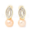 Natural Pearl Ear Studs EJEW-P285-01G-1