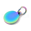 Ion Plating(IP) 304 Stainless Steel Pendants STAS-I311-33B-RC-2