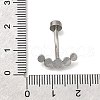 304 Stainless Steel Clear Cubic Zirconia Curved Barbell Belly Button Rings AJEW-D306-03P-04-4