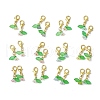 24Pcs 12 Colors Acrylic Flower Pendant Decorations HJEW-JM03088-2