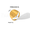 Geometric Stainless Steel Open Cuff Rings with Irregular High-end Feel NH8943-1-1