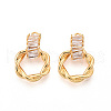 Brass Micro Pave Cubic Zirconia Pendants KK-N263-30G-1