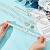 AHANDMAKER 5Pcs 5 Style Acrylic Pearl Braided Stretch Chain Belt with Alloy Clasp AJEW-GA0004-49-3