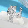 304 Stainless Steel Open Cuff Rings RJEW-S623-01P-1
