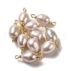 Natural Pearl Connector Charms FIND-C046-19A-G-1