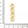 Brass Micro Pave Clear Cubic Zirconia Connector Charms KK-G526-17G-3
