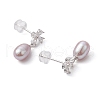 Mother's Day Jewellery Natural Pearl Ear Studs EJEW-P286-09P-2