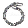 Electroplate Transparent Glass Beads Strands EGLA-A034-T4mm-G05-4