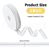 15 Yards Polyester Ruffled Elastic Lace Trim OCOR-WH0088-81A-2