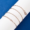 Brass Link Chain Necklaces for Women NJEW-D302-46RG-3