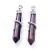 Natural Agate Big Pointed Pendants G-F696-B11-2