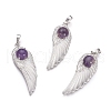 Natural Amethyst Pendants G-L512-P07-1