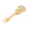 Eco-Friendly Brass Micro Pave Cubic Zirconia Pendants KK-K268-23G-4