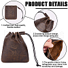 Cowhide Coin Wallets AJEW-WH20002-33C-03-6