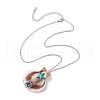 8Pcs 8 Styles Natural Scallop Shell & Dyed Synthetic Turquoise Starfish Pendant Necklaces NJEW-JN05225-5