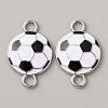 Sports Ball Theme Alloy Enamel Connector Charms ENAM-WH0065-44F-1