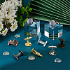 Unicraftale DIY Blank Dome Brass Cufflinks Making Kit DIY-UN0056-01-4