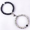 8mm Round Gemstone Beaded Bracelets GW1504-16-1