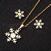 201 Stainless Steel Pendant Necklaces & Stud Earrings Sets FS-WGB00D6-01-1