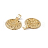 Brass Micro Pave Cubic Zirconia Pendants KK-E068-VC060-3