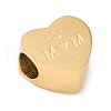 Mother's Day 304 Stainless Steel European Beads STAS-K286-04H-G-2