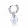ABS Plastic Pearl Dangle Hoop Earrings X-EJEW-N011-106P-3