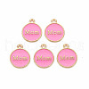 Mother's Day Alloy Enamel Charms ENAM-T016-11D-RS-1