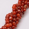 Natural Striped Agate/Banded Agate Bead Strands X-G-G882-10mm-D03-1