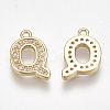 Brass Cubic Zirconia Charms KK-S348-330Q-2