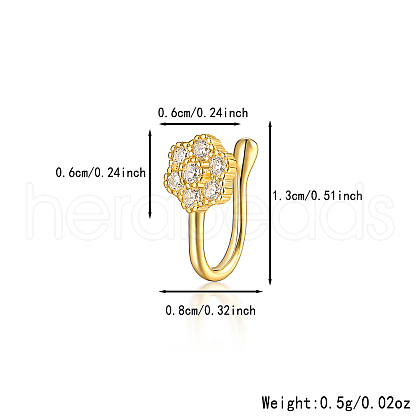 925 Sterling Silver Pave Clear Cubic Zirconia Nose Rings IM7825-9-1