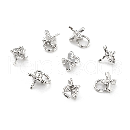Rhodium Plated 925 Sterling Silver Peg Bails STER-Z001-013P-1