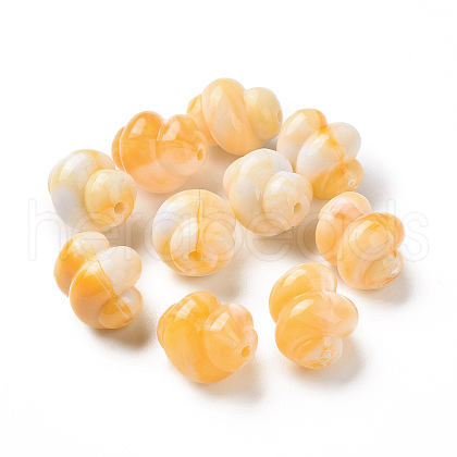 Two Tone Opaque Acrylic Beads OACR-P013-31E-1