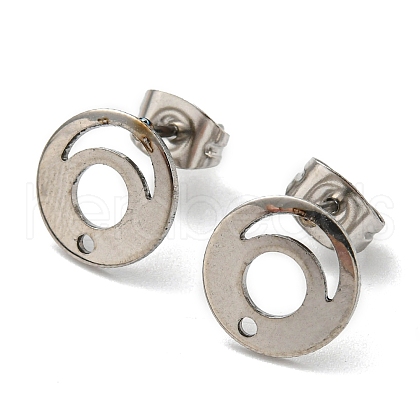 201 Stainless Steel Stud Earring Findings STAS-D244-24P-A-1