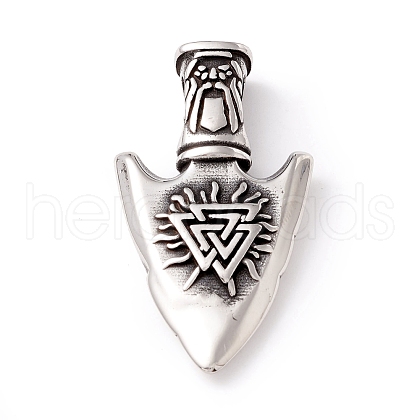 Tibetan Style 304 Stainless Steel Pendants STAS-P305-57AS-1